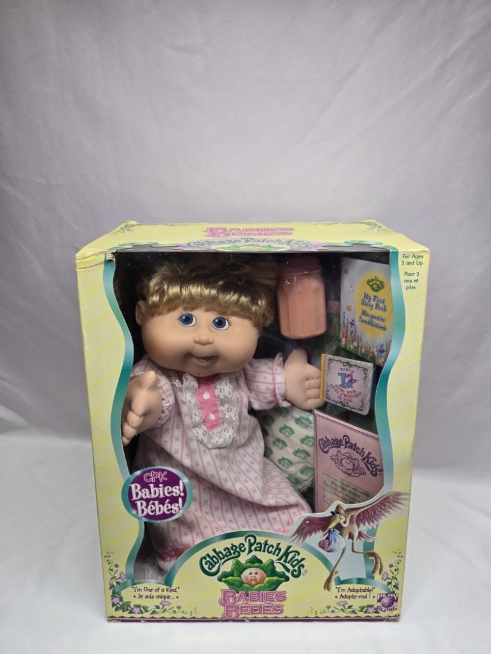 2006 Cabbage Patch Kids Babies Blonde Blue Eyes Jakks Pacific Play Along- In Box